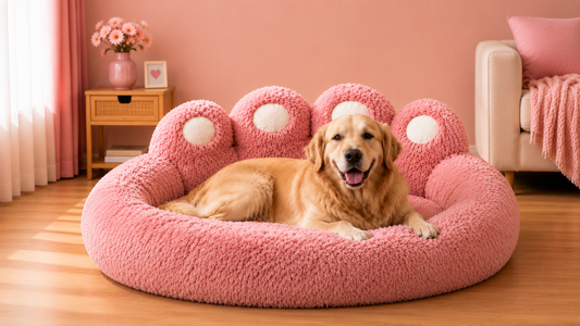 Rose Fluffy Dog Bed Winter Warm Large Pet Products Small Sofa Baskets Pets Kennel Mat Puppy Cats Supplies Basket Blanket Accessories (Copie)