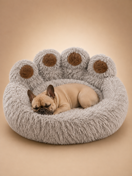 Fluffy Dog Bed /Gris Claire