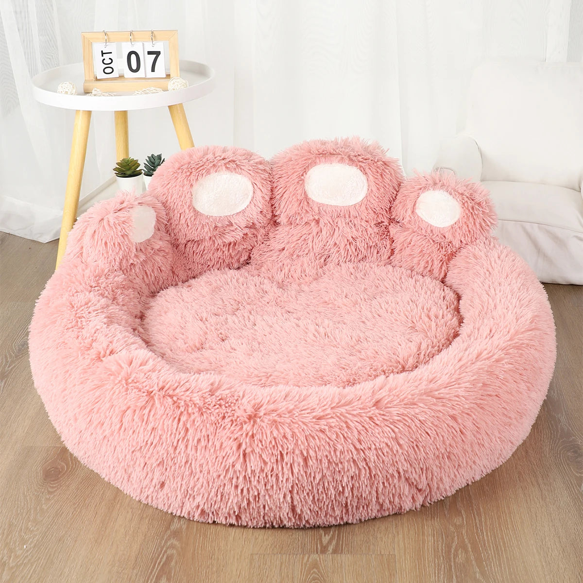 Fluffy Dog Bed /Rose