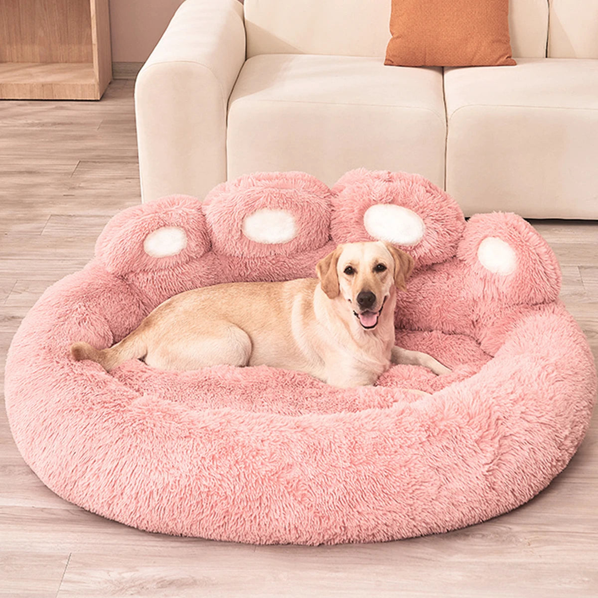 Fluffy Dog Bed /Rose